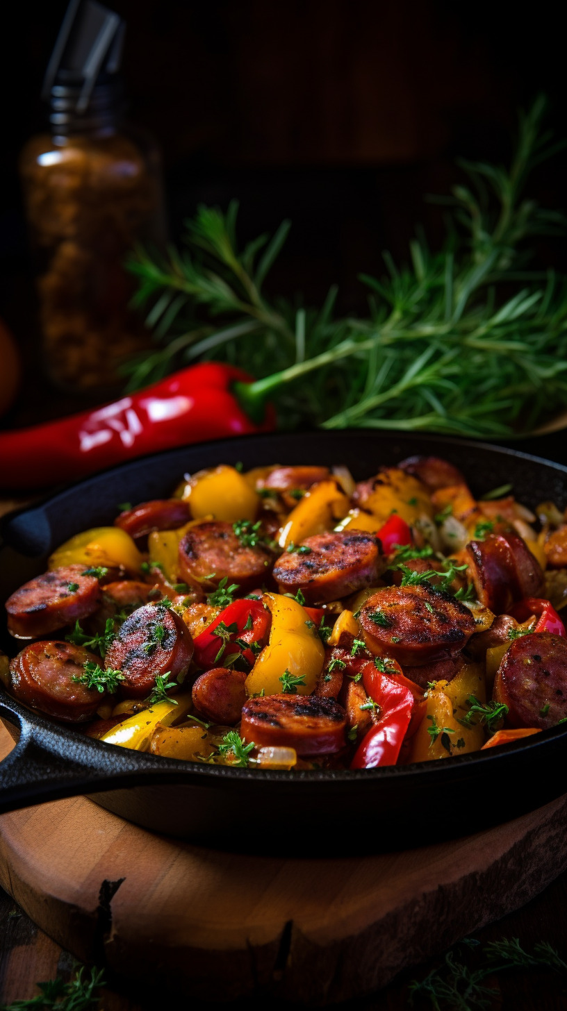Big Mamas Recipes-Unleash the magic of Cajun cuisine with these one-pot Andouille Sausage Skillet Recipes. Experience the sizzle of New Orleans in every delectable bite!